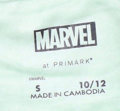 Primark Women's Green Marvel Pyjama Top, Size 10-12