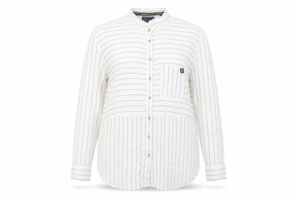 Womens UK Size L Superdry White Basic Button-Up