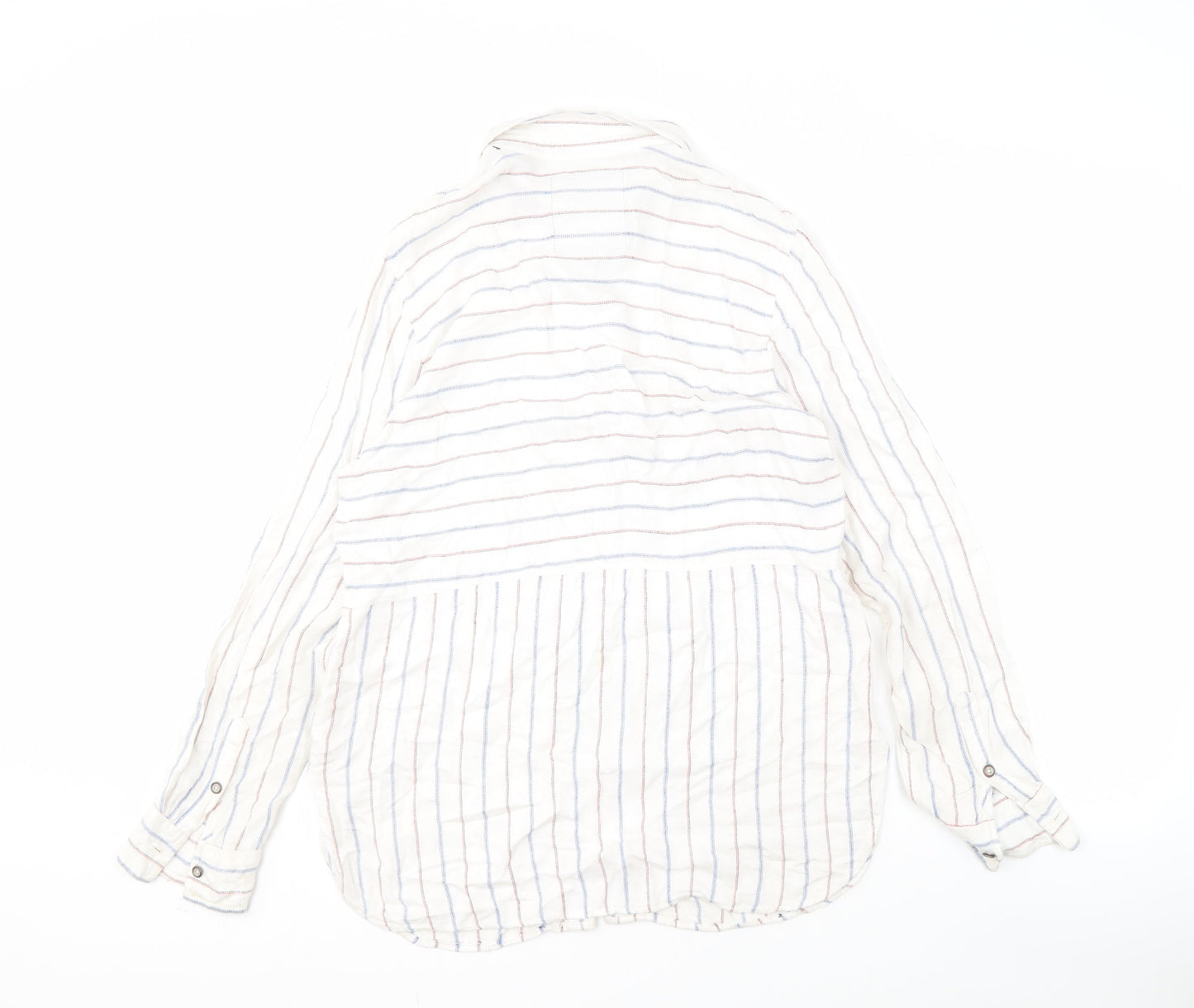 Womens UK Size L Superdry White Basic Button-Up