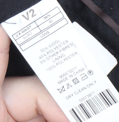 Moss London Men's Multicoloured Plaid Trousers, Size 34