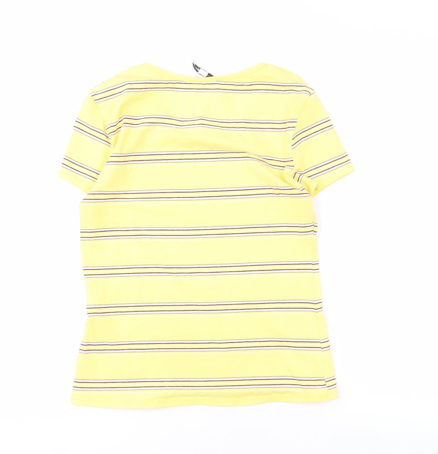 Womens UK Size L TALLY WEiJL Yellow Basic T-Shirt