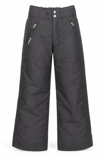 Front view of Decathlon boys’' black snow pants 8 years