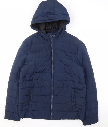 Mens UK Size M ONLY & SONS Blue Puffer Jacket