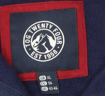 Mens UK Size XL Tog Twenty Four Blue 1/2 Zip Sweatshirt