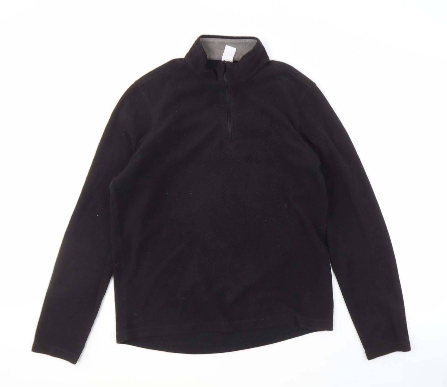 Mens UK Size L DECATHLON Black Pullover Hoodie