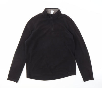 Mens UK Size L DECATHLON Black Pullover Hoodie
