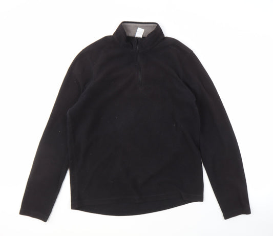Mens UK Size L DECATHLON Black Pullover Hoodie