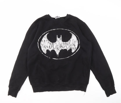 Mens UK Size L Batman Black Pullover Sweatshirt
