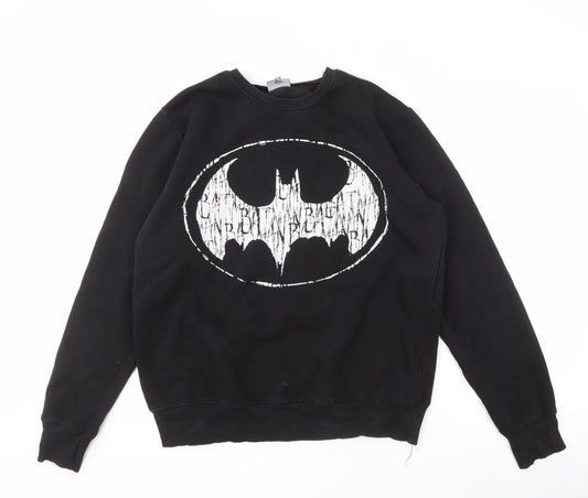 Mens UK Size L Batman Black Pullover Sweatshirt