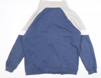 Soul Star Men's Blue Track Jacket in L Colourblock Style