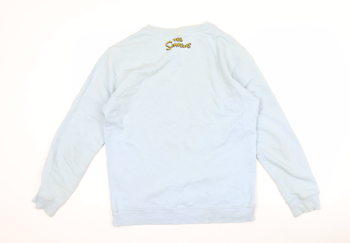 Zara Men's Blue Simpsons Graphic Sweatshirt M
