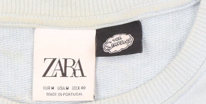 Zara Men's Blue Simpsons Graphic Sweatshirt M
