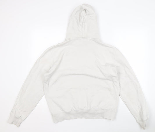Mens UK Size M Nike White Pullover Hoodie