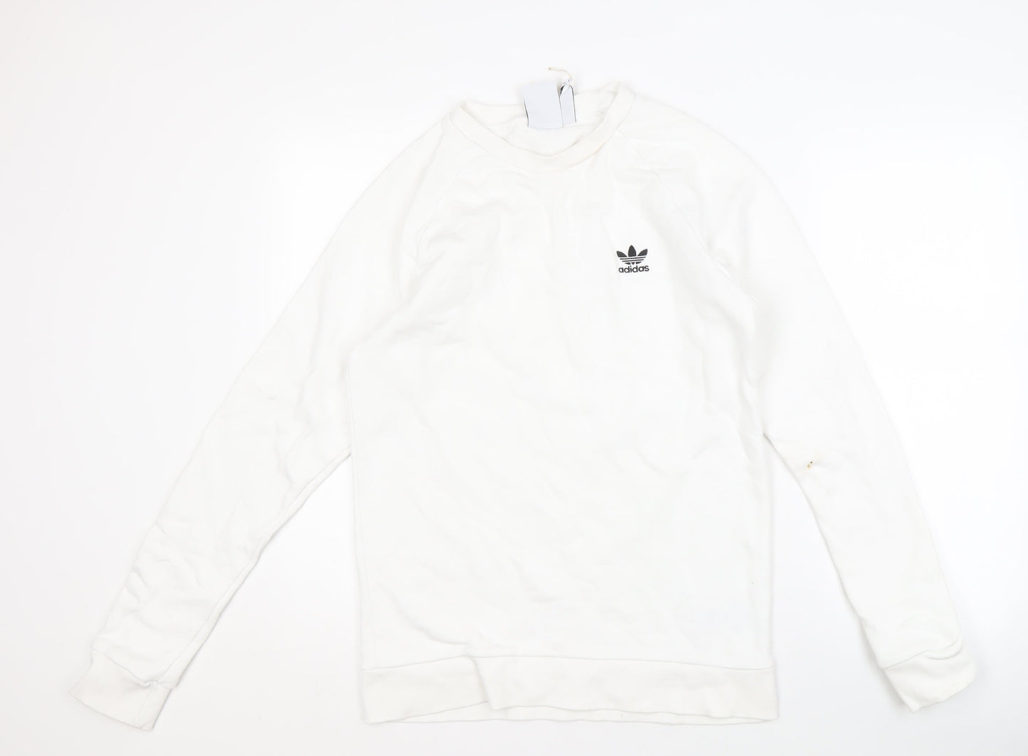 Mens UK Size S adidas White Pullover Sweatshirt