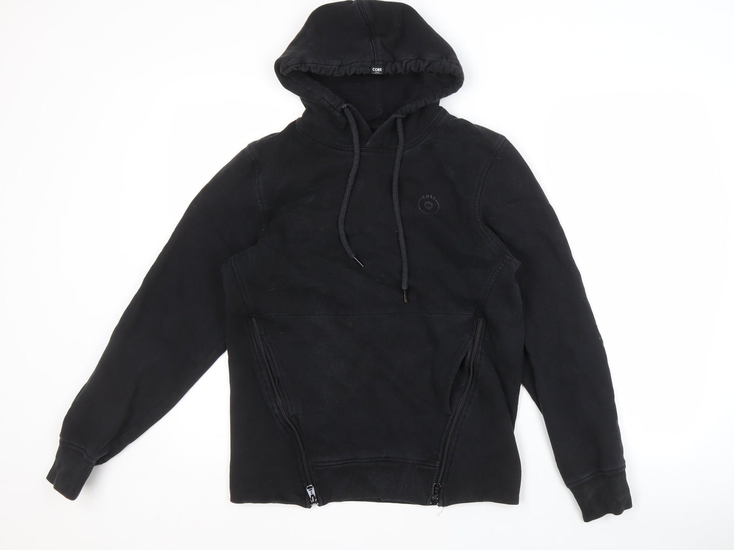 Mens UK Size S JACK & JONES Black Pullover Hoodie
