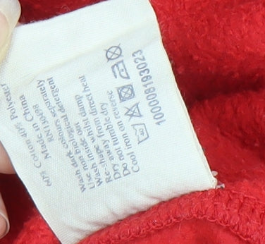 Unisex Adults UK Size S Jack Wills Red Pullover Hoodie