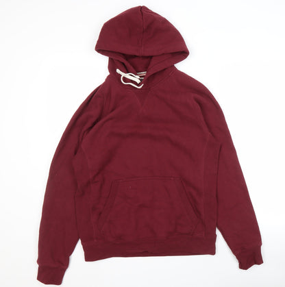 Mens UK Size S Lands' End Red Pullover Hoodie