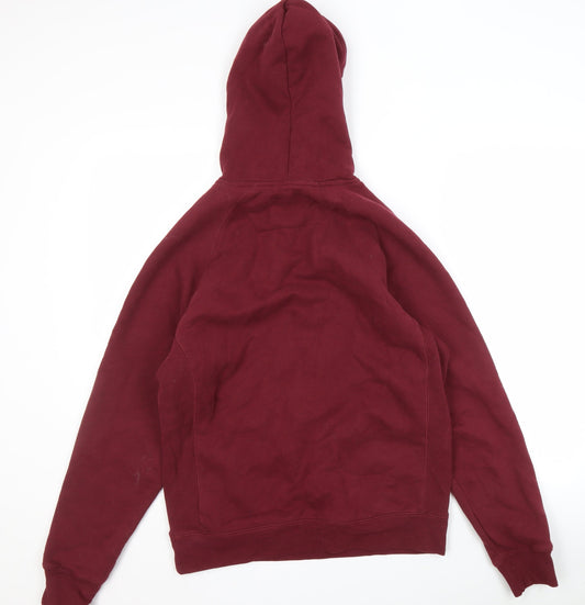 Mens UK Size S Lands' End Red Pullover Hoodie