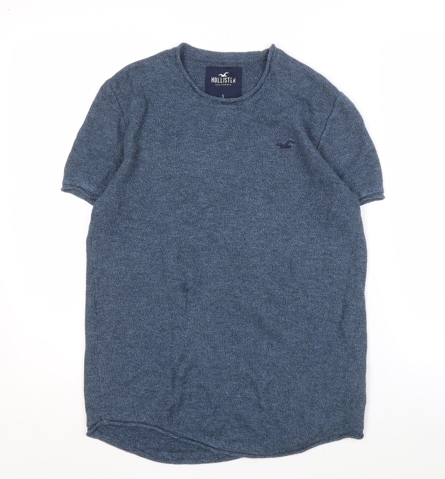 Hollister Men's Blue Crew Neck Pullover Jumper S