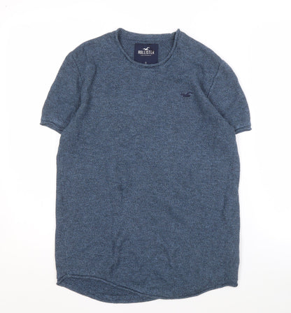 Hollister Men's Blue Crew Neck Pullover Jumper S