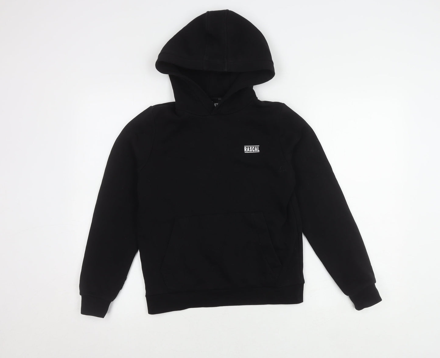 Rascal Boys Black Pullover Hoodie, Size 11-12 Years