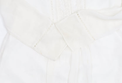 Monsoon Girls Ivory Long Sleeve Dress 11 Years