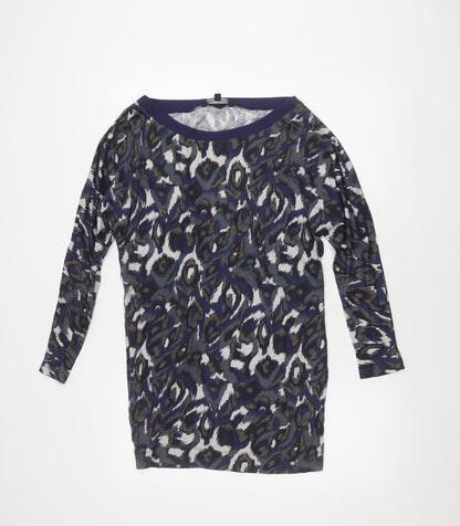 Womens UK Size 8 French Connection Multicoloured Tunic T-Shirt