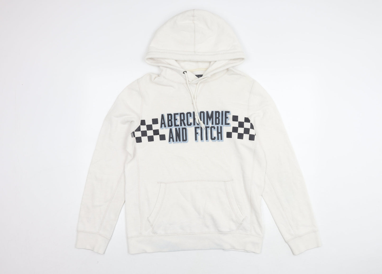 Abercrombie & Fitch Men's White S Hoodie Pullover