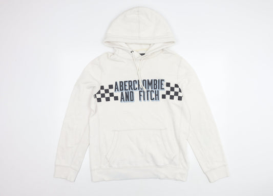 Abercrombie & Fitch Men's White S Hoodie Pullover