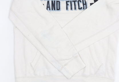 Abercrombie & Fitch Men's White S Hoodie Pullover