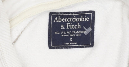 Abercrombie & Fitch Men's White S Hoodie Pullover