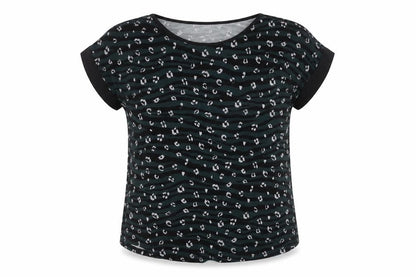 Oasis Women's Black Tunic T-Shirt, M, Animal Print