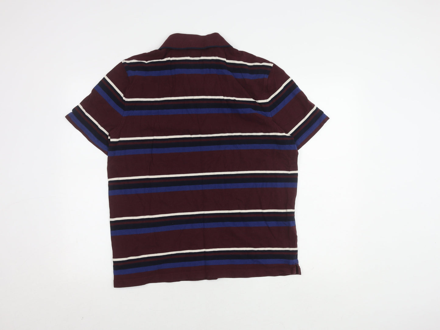 Marks and Spencer Men's XL Red Striped Polo