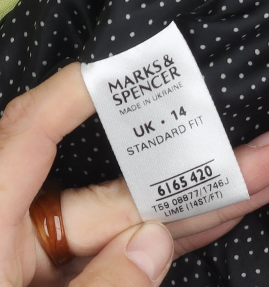 Marks and Spencer Green Cropped Blazer UK 14 Women