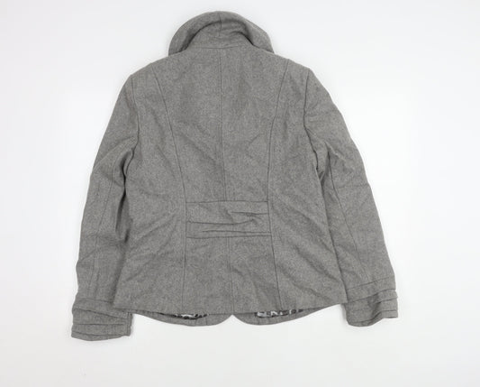 Per Una Women's Grey Wool Blend Coat Size 16