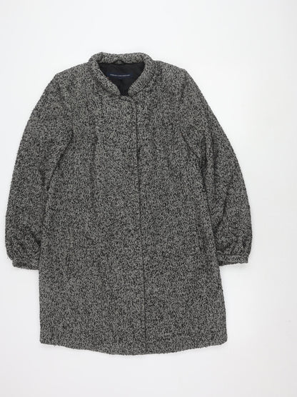 Womens UK Size 8 French Connection Black Overcoat