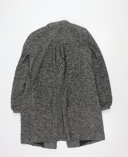 Womens UK Size 8 French Connection Black Overcoat