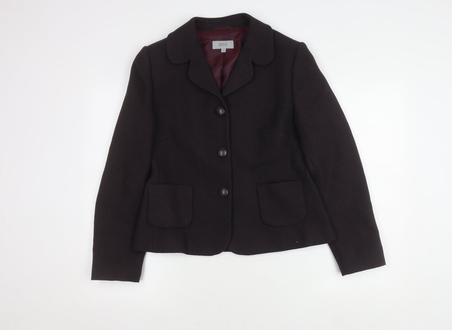 Marks and Spencer Women’s Dark Grape Blazer Size 12