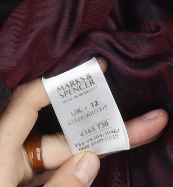 Marks and Spencer Women’s Dark Grape Blazer Size 12