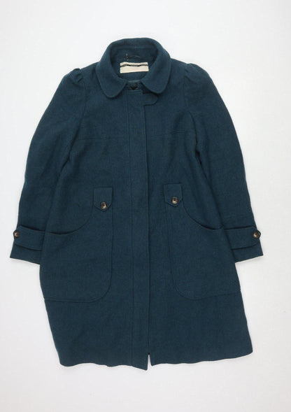 Womens UK Size 14 Topshop Blue Pea Coat