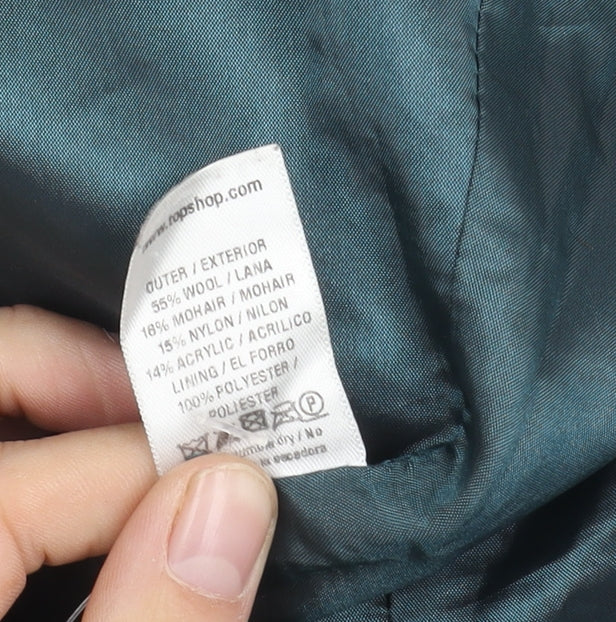 Womens UK Size 14 Topshop Blue Pea Coat