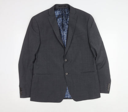 Mens UK Size 42 Ted Baker Regular Grey Suit Jacket