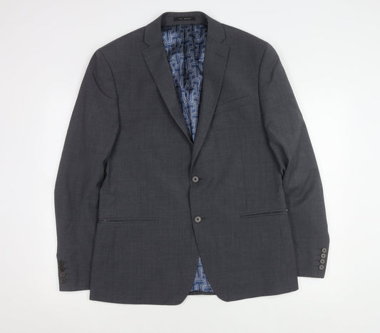 Mens UK Size 42 Ted Baker Regular Grey Suit Jacket