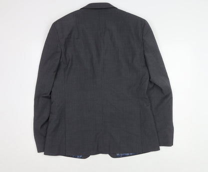 Mens UK Size 42 Ted Baker Regular Grey Suit Jacket