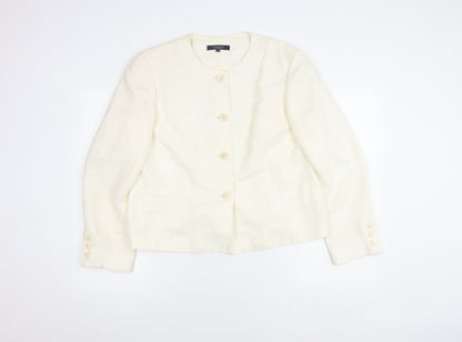 Debenhams Women's Ivory Suit Jacket Size 16