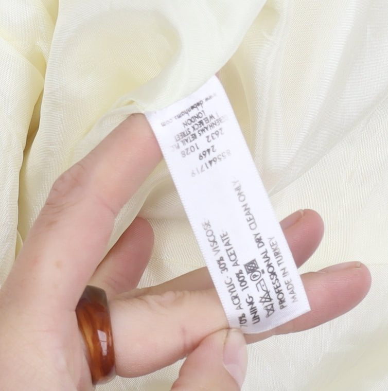 Debenhams Women's Ivory Suit Jacket Size 16