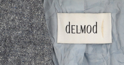 Delmod Women's Grey Blazer, Size 12, Classic Fit