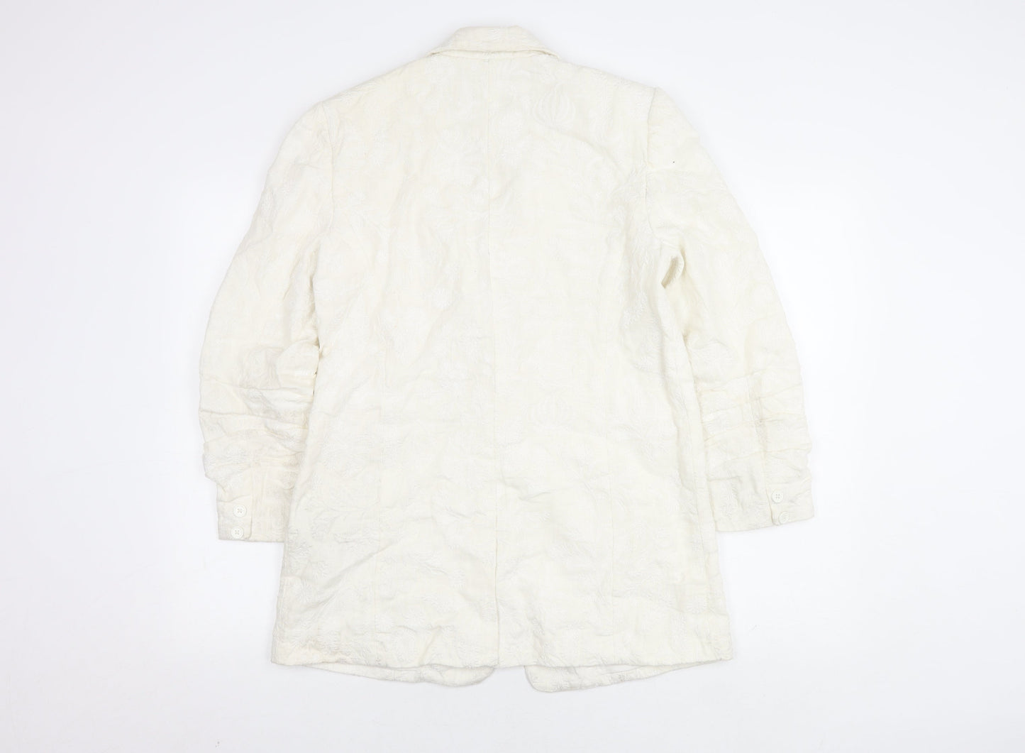 Joie Women's White Blazer, Size 8, Lined Notch Lapel