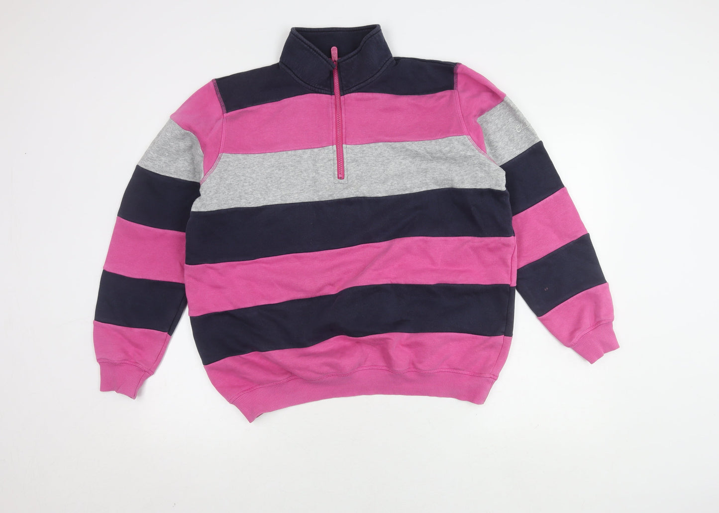 Cotton Traders Women’s Pink Striped Pullover M