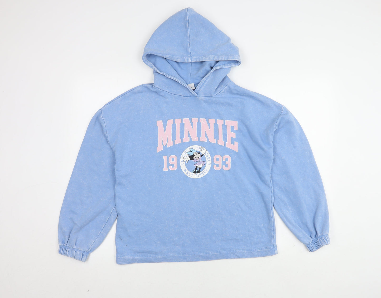 Womens UK Size 10 Disney Blue Pullover Hoodie